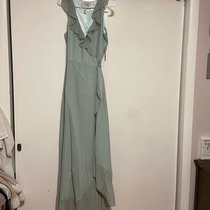 BHLDN - Donna Morgan collection size 8 long, ruffle dress